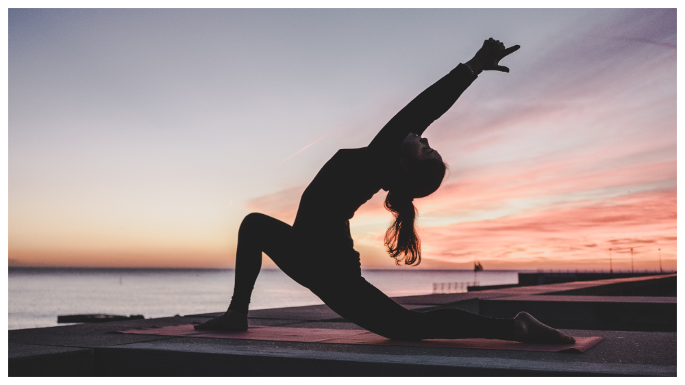 Woman in yoga pose