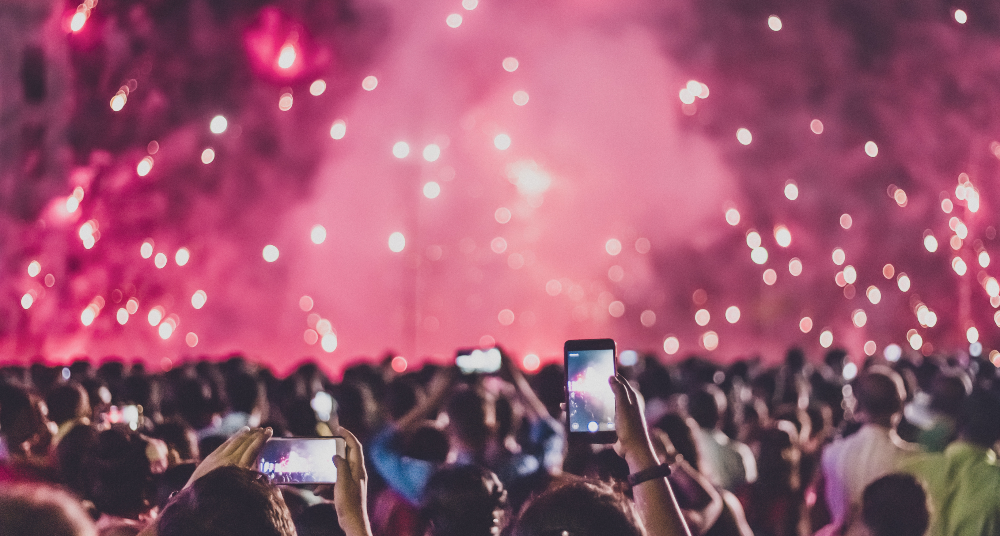 Music fans at festival 